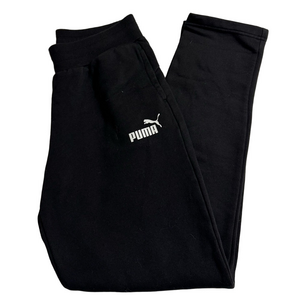 Puma Young Teen Male Man XS Black White Sweatpants School Joggers Pants Bottoms